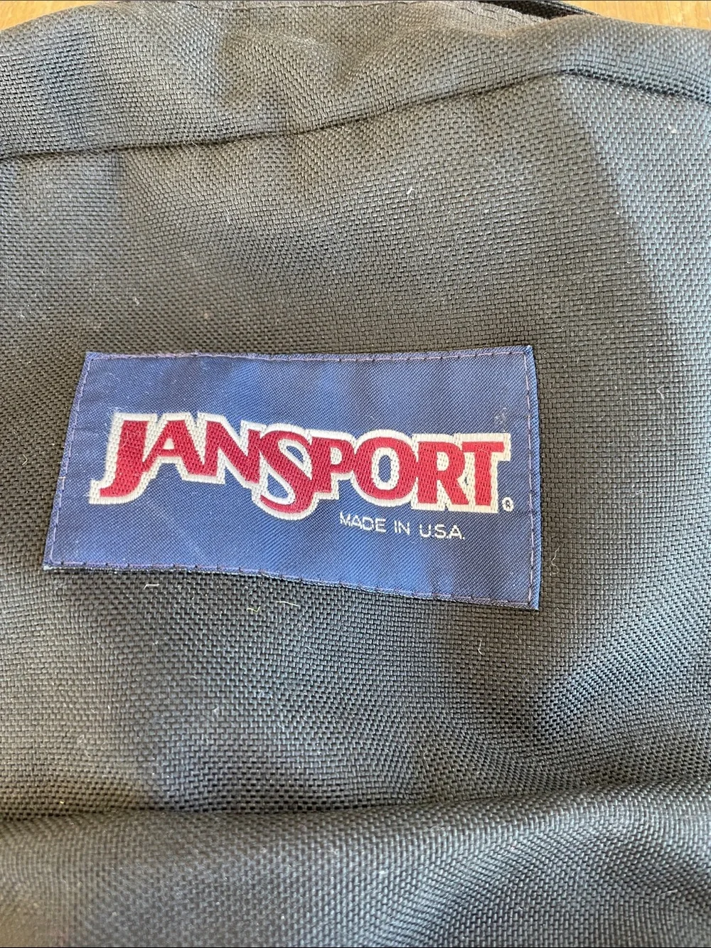 Jansport vintage black backpack suede leather bottom